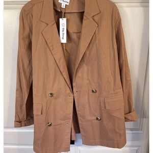 NWT Amazon The Drop Irene Cotton Double Breasted Blazer - XS